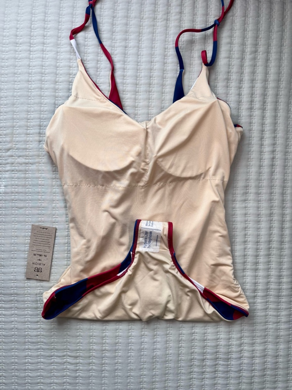 NEW Albion Fit the Liberty Stripe One Piece Swimsuit Large - Picture 6 of 9